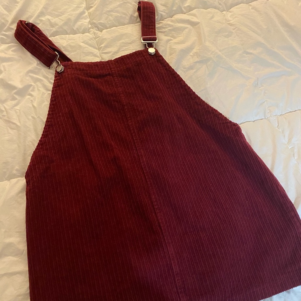 Forever 21 Red corduroy overall dress